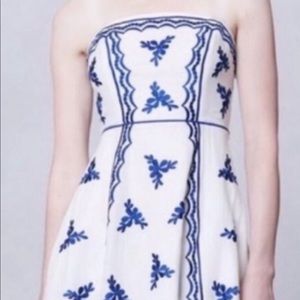 Moulinette Soeurs Strapless Floral Dress